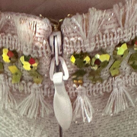 Lilly Pulitzer Karter Glisten Fan Jacquered Shift Dress in Paradise Tint Size 2 - Picture 4 of 9